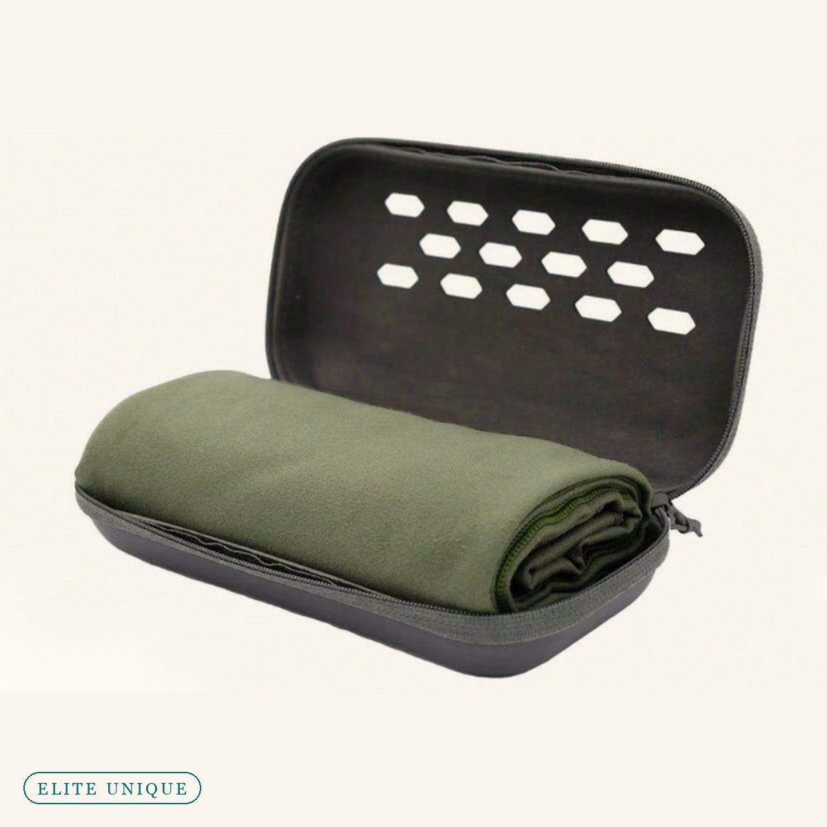 Microfibre Travel Towel in olive green colour