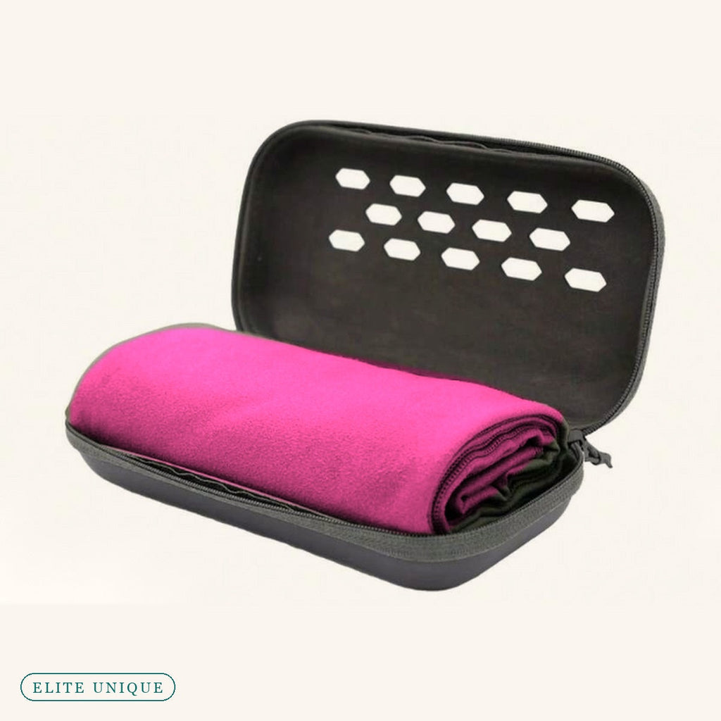 Microfibre Travel Towel in pink colour